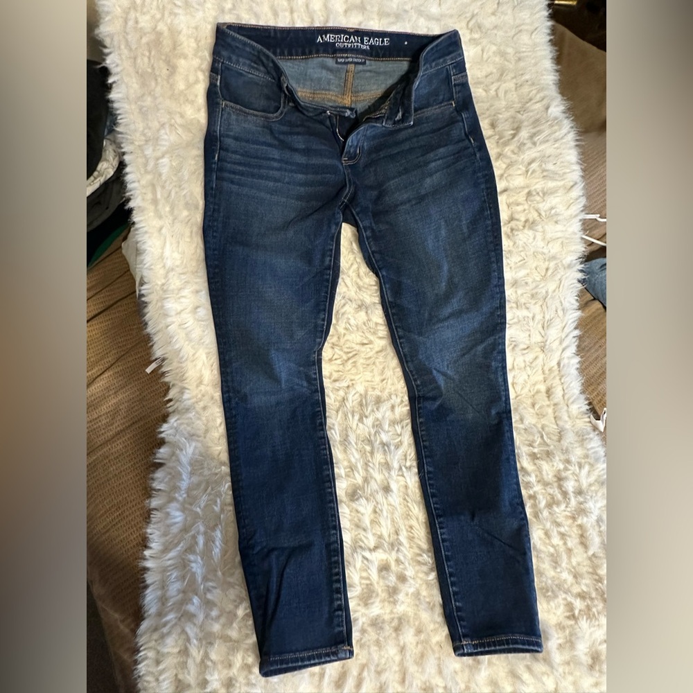 American Eagle Outfitters Dark Blue Stretch Jeans